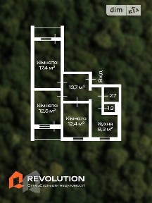 Продаж 3к квартири 72.3 кв. м на вул. Райдужна 59 • ID 34571825