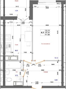 Продаж 1к квартири 41.38 кв. м на вул. Доківська 10 корпус 14 • ID 34566220