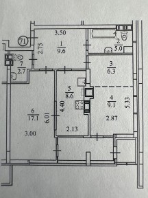 Продам 2кім квартиру 64,8 кв м, торг