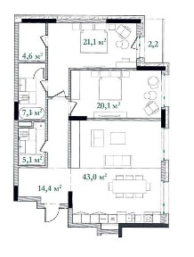 Продам 3-к квартиру · Illinsky House · клубний бізнес-клас · ліквідна ціна в комплексі 3100$/м² · Поділ · Набережно-Хрещатинська 21