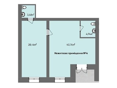 Продаж спеціального приміщення на вул. Сахарова Андрія Академіка, площа 77.64 кв. м • ID 33462569