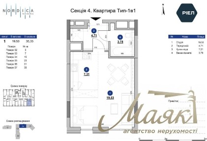 Продаж 1-к квартири в ЖК Nordica Residence, Печерськ, Центр