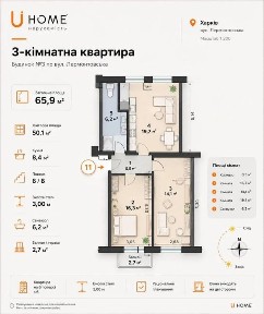 3-к, Майка Йохансена ул., 3, Нагорный