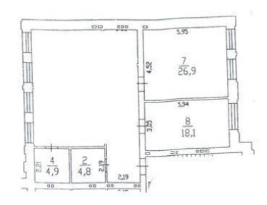 Без%. Квартира-офіс. 110м2. Воздвиженка. Поділ.