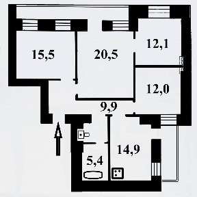 Продаж 3-кімнатної квартири 102 м², Івана Франка вул., 20Б