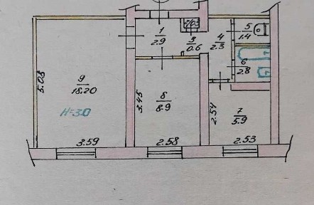 Продаж 2 кім. квартири, вул. Хабаровська б. 11, Соцмісто