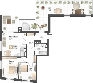 Продаж 2 кім. квартири SOUL PARK вул П. Орлика 83.04 кв. м