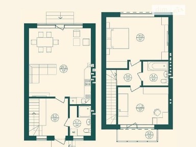 Продаж 2 поверхового таунхауса з ділянкою на 1 сотку, 85 кв. м, 3 кімнати, на вул. Виноградна 33 • ID 34272618