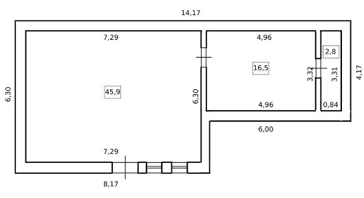 Оренда комерційного приміщення 65,2 м² - смт Володимирець, центральна вулиця