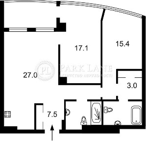 Продаж 2-кімнатної квартири в ЖК Taryan Towers, Центр