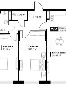 Продаж 2к квартири 75 кв. м на вул. Метрологічна 15 • ID 34902689