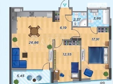 Продаж 2к квартири 75 кв. м на вул. Вільгельма Котарбінського 24 • ID 34714589