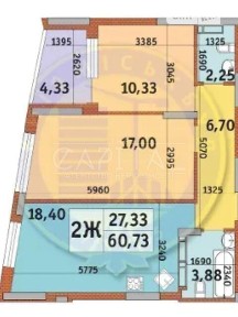 Продаж 2к квартири 61 кв. м на вул. Дубищанська • ID 34780841