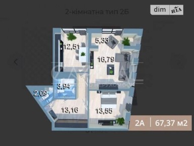 Продаж 2к квартири 68 кв. м на вул. Юлії Здановської 3 • ID 34660138