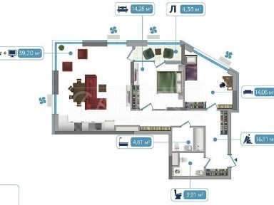 Продаж 3к квартири 97 кв. м на вул. Дарницький район ПР-Т БАЖАНА МИКОЛИ • ID 34718528