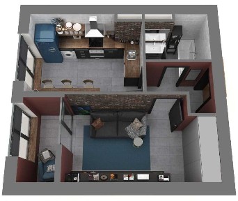 1-но кімнатна квартира 7 поверх 39.43 м² м. Південне (м. Южне) ваша економія