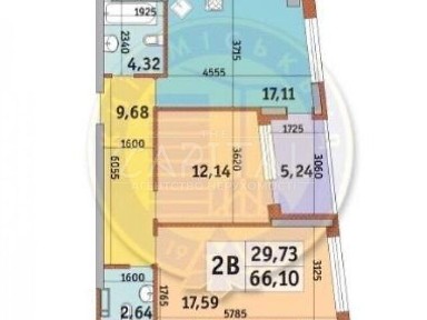 Продаж 2к квартири 66 кв. м на вул. Дубищанська 2 • ID 34782348
