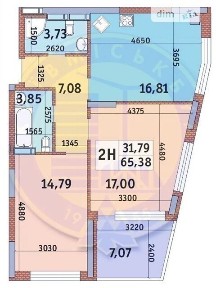 Продаж 2к квартири 66 кв. м на вул. Богатирська 3 • ID 34721552