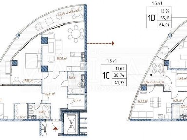 Продаж 1к квартири 41 кв. м на вул. Іоанна Павла II 12 • ID 34727625