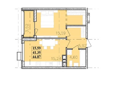 Продаж 1к квартири 46 кв. м на вул. Івана Франка • ID 34623008