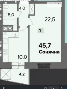 Продаж 1к квартири 45.7 кв. м на пров. Панаса Мирного 9/1 • ID 34618430