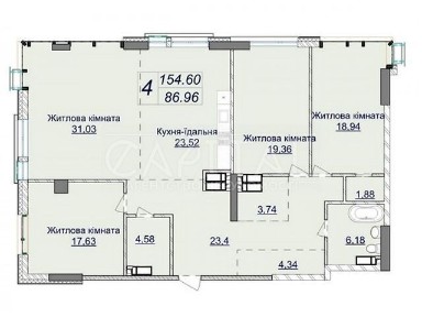 Продаж 4к квартири 155 кв. м на вул. Андрія Верхогляда 22 • ID 34730263
