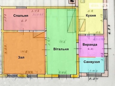 Продаж частини будинку на вул. Миру 50, 2 кімнати • ID 34683931