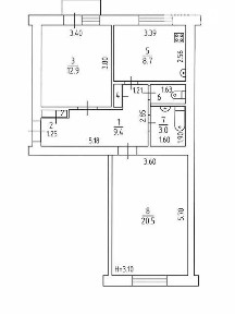 Продаж 2к квартири 57.2 кв. м на вул. Реміснича 53 • ID 34680184