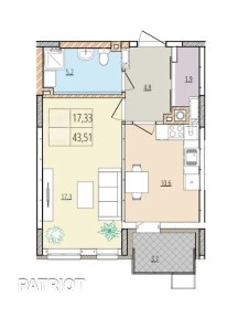 Продаж 1к квартири 43.51 кв. м на вул. Одеська • ID 34679620