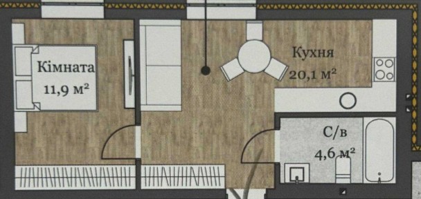 1 км квартира з АОГВ в побудованій новобудові, Агрономічне, Перемичка, Вінниця