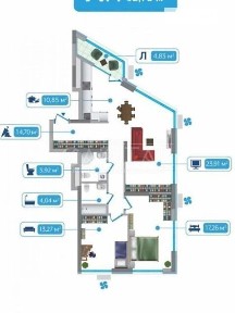 Продаж 2к квартири 93 кв. м на вул. Осокорська 7 • ID 34685378