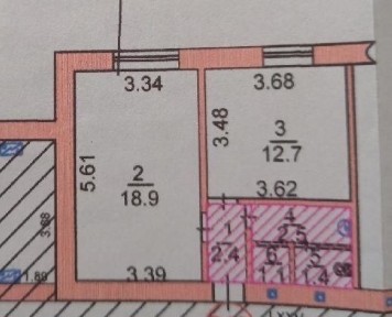 Продам две комнаты + свой санузел и кухня. Вид на озеро.