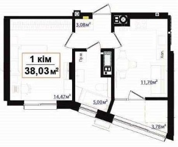 Продаж однокімнатної квартири за дуже гарною ціною вул. Федьковича