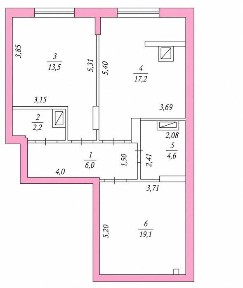 2-кімнатна 62,6 м² | Софіївська Борщагівка | газ | Без комісії
