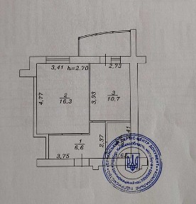 Квартира з документами та індивідуальним газовим опаленням.