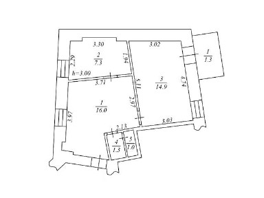 Продаж 2к квартири 43 кв. м на вул. Студентська 11 • ID 34707045