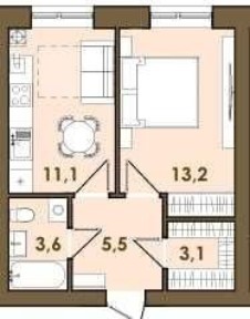 1-к квартира 36,5 м². Без %. Забудовник. Відділ продажу. ЖК Смарт Резідентс. Софіївська Борщагівка. Розтермінування 24 міс.