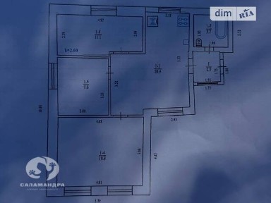 Продаж 1 поверхового будинку з гаражем і ділянкою на 10 соток, 66.8 кв. м, 3 кімнати, на вул. Сонячна • ID 34555288