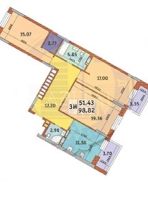 Продаж 3к квартири 99 кв. м на вул. Глибочицька 43 • ID 34771808