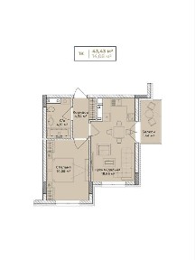 Продаж 1к квартири 43.43 кв. м на вул. Михайла Кулі 3И, кв. 2 • ID 34702081