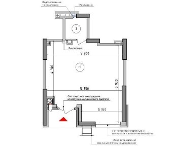 Продаж офісного приміщення 35.5 кв. м. на 1 поверсі на вул. Київська 1, десятиповерхова будівля • ID 33043335