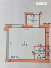 Продаж комерційного приміщення на шосе Вінницьке 1/3А, площа 41 кв. м • ID 34692401