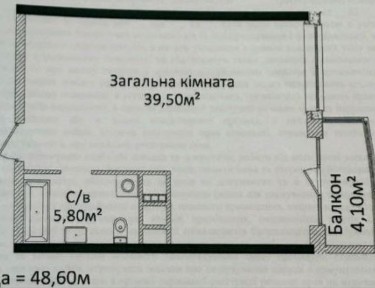 4 сезона - пр. Гагарина! Красивейшая панорама на город и море! Есть балкон! 48,6 м2 - БЕЗ комиссии.