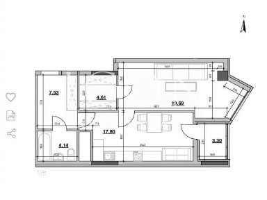 Продаж 2к квартири 57.07 кв. м на шосе Залізничне 45А • ID 34733545