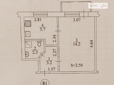 Продаж 1к квартири 28 кв. м на вул. Михайла Донця 27 • ID 34731951