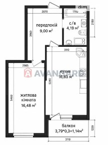 Продаж 1к квартири 48.5 кв. м на вул. Валерʼяна Підмогильного 42 • ID 34731816