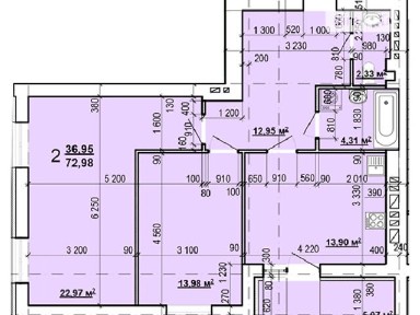 Продаж 2к квартири 73 кв. м на просп. Героїв Харкова 270В • ID 34725533