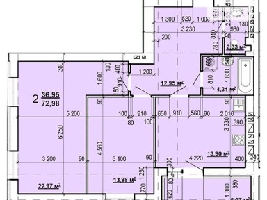 Продаж 2к квартири 73 кв. м на просп. Героїв Харкова 270В • ID 34725533