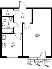 Продаж 1-кімнатної квартири 36.2 м², Ратушного 18