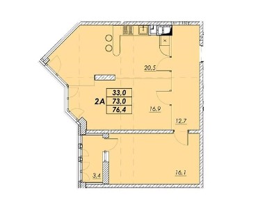 Продаж 2к квартири 74.3 кв. м на вул. Прохоровська • ID 34722397